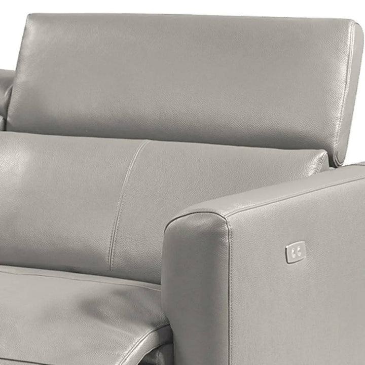 DOVER Power Reclining Leather Sectional Sofa