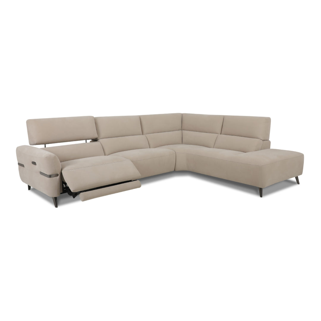 ALARIC Beige Fabric Sectional Sofa