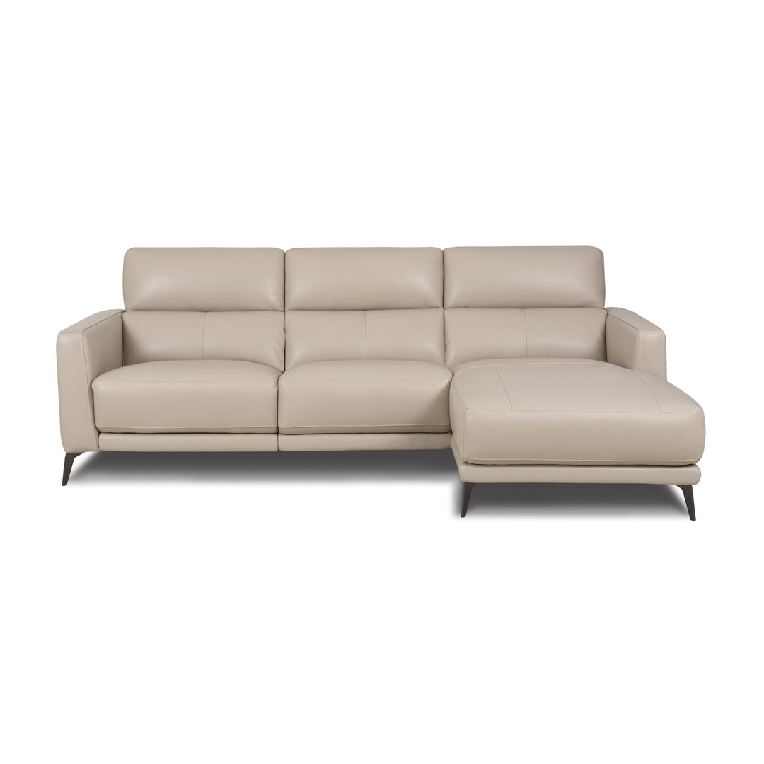 GRAHAM Power Reclining Top-Grain Leather Sectional Right