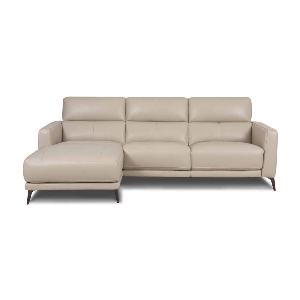 GRAHAM Power Reclining Top-Grain Leather Sectional Left