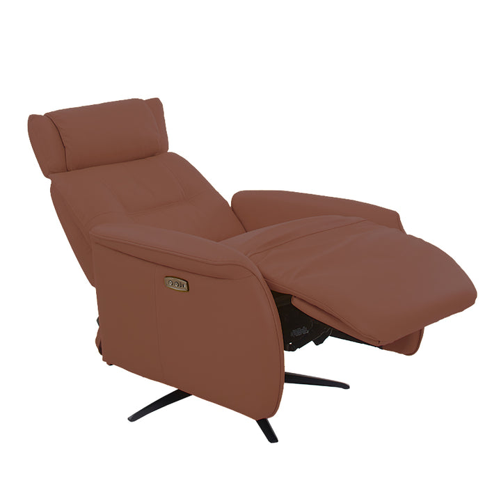 ROLAND Toronto Brandy Leather Power Motion Sofa Chair