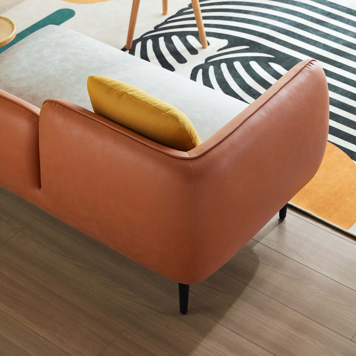 DALIA Orange Sofa with Built-in Tray