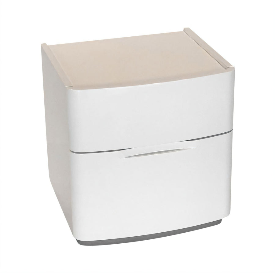 LUMIA Gloss White Nightstand