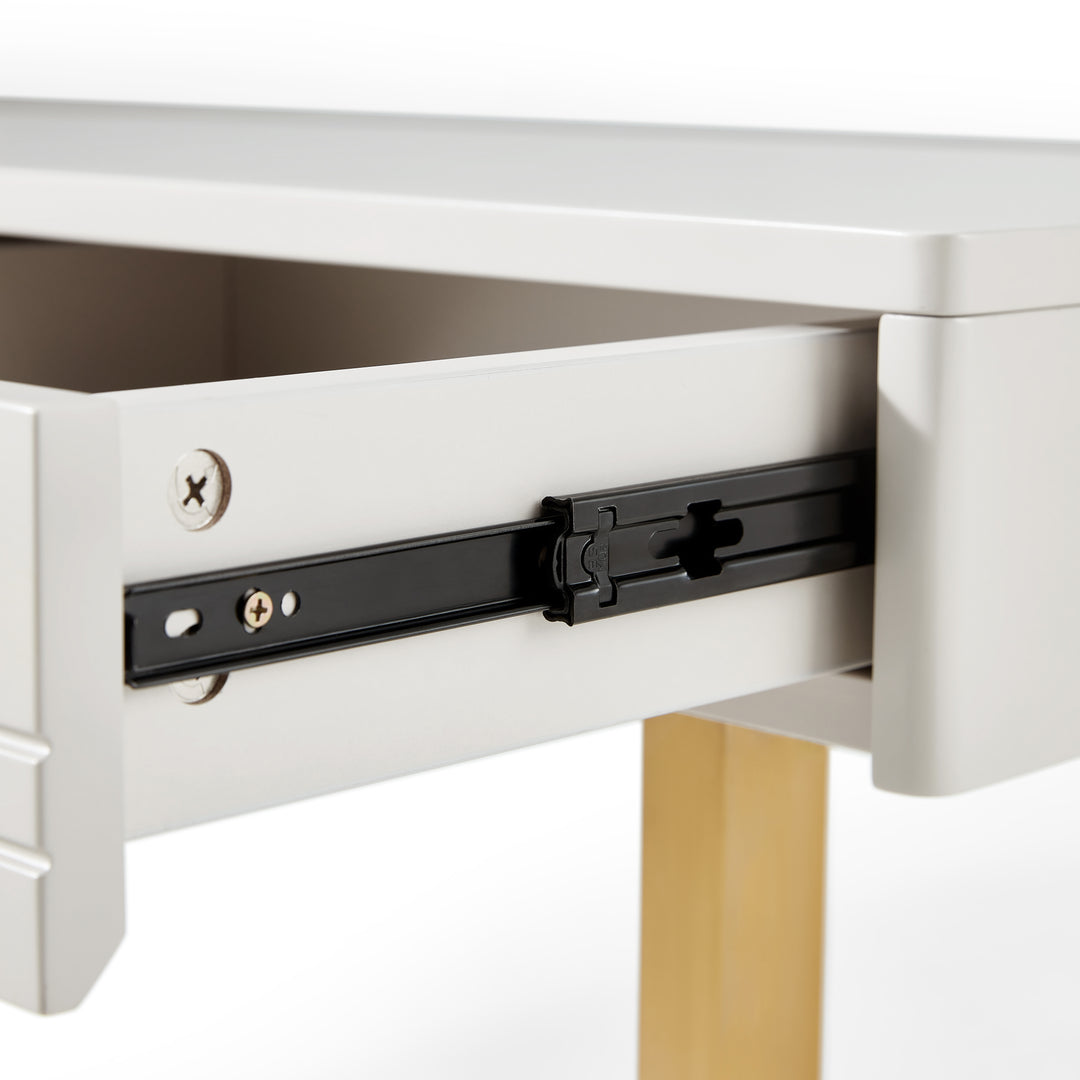 LINWOOD White Gold, Writing and Office Desk with Drawers