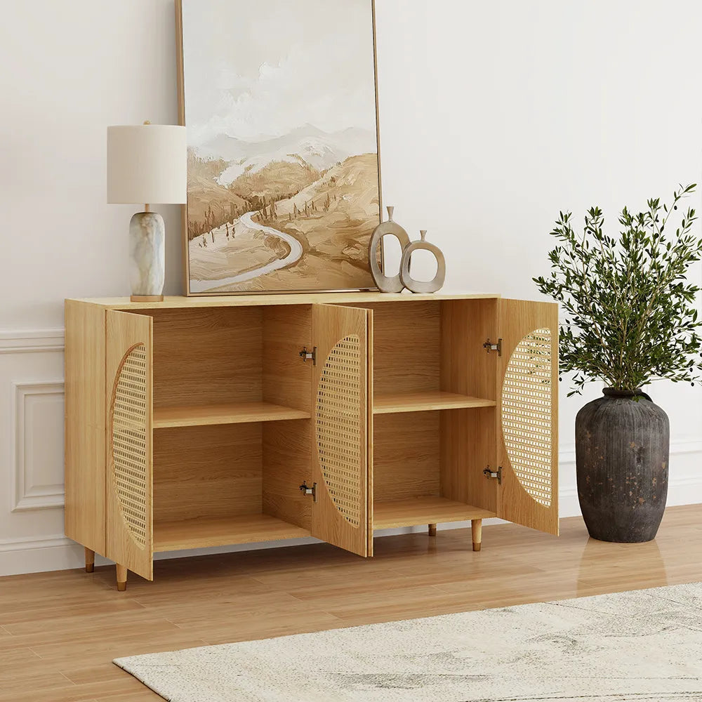 ZOE Mid-Century Style Ash Wood Sideboard