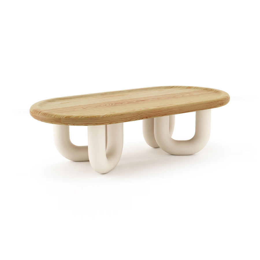 NOAH Ash Wood White Coffee Table