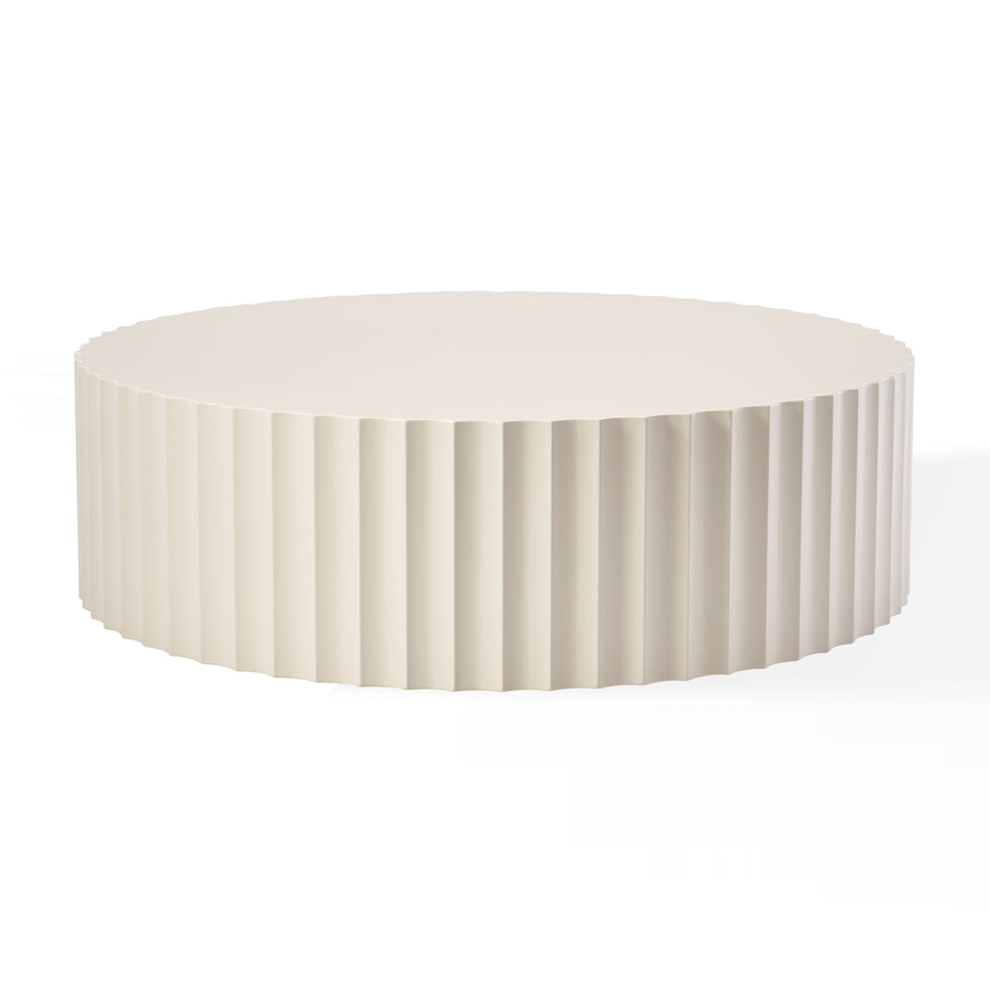 EMMA Modern White Fluted Coffee Table