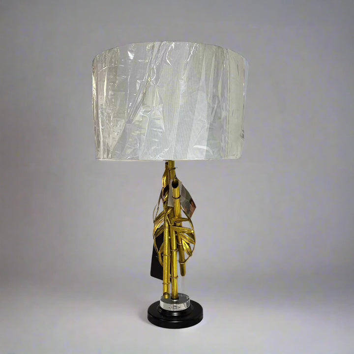 Golden Leaf Bamboo Table Lamp