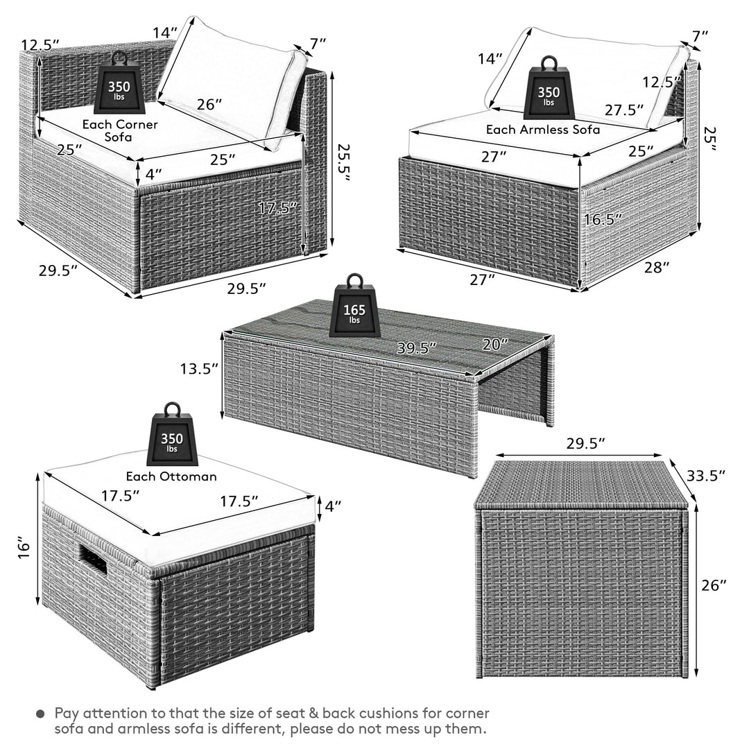 DAWN 8-Pc Rattan Set with Waterproof Cover