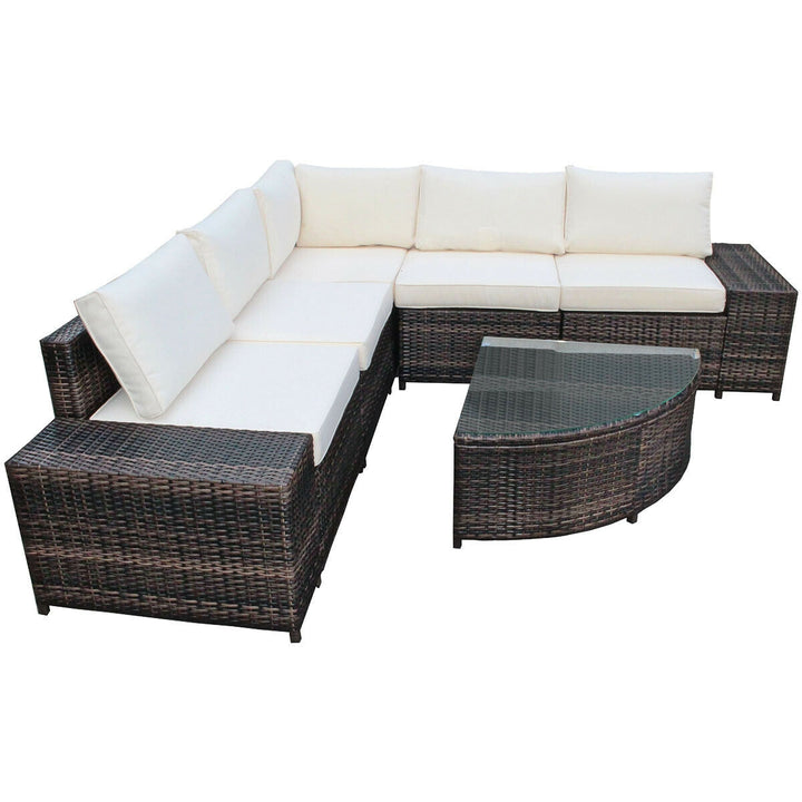 CORAL 6-Pc Cushioned Rattan Sofa