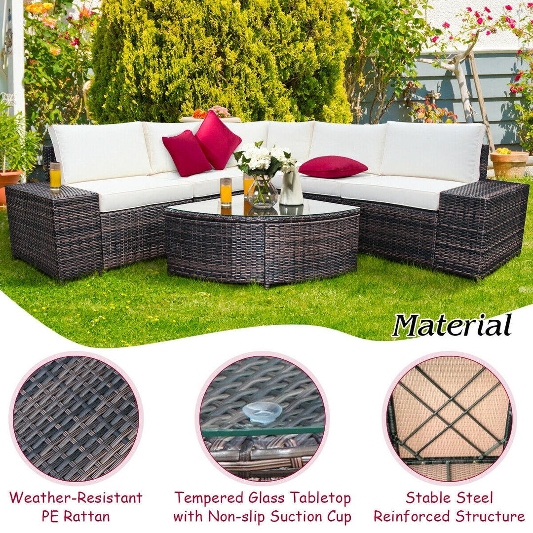 CORAL 6-Pc Cushioned Rattan Sofa