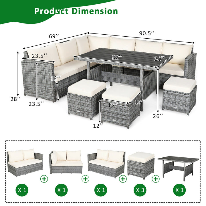 REED 7-Pc All-Weather Rattan Sofa Set