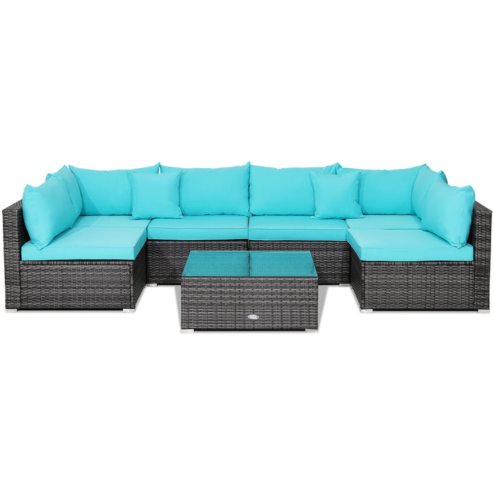 OCEAN 7-Pc Rattan Patio Sofa Set