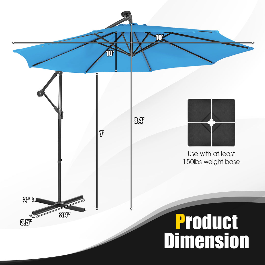 SAGE 10-Ft Solar Patio Umbrella