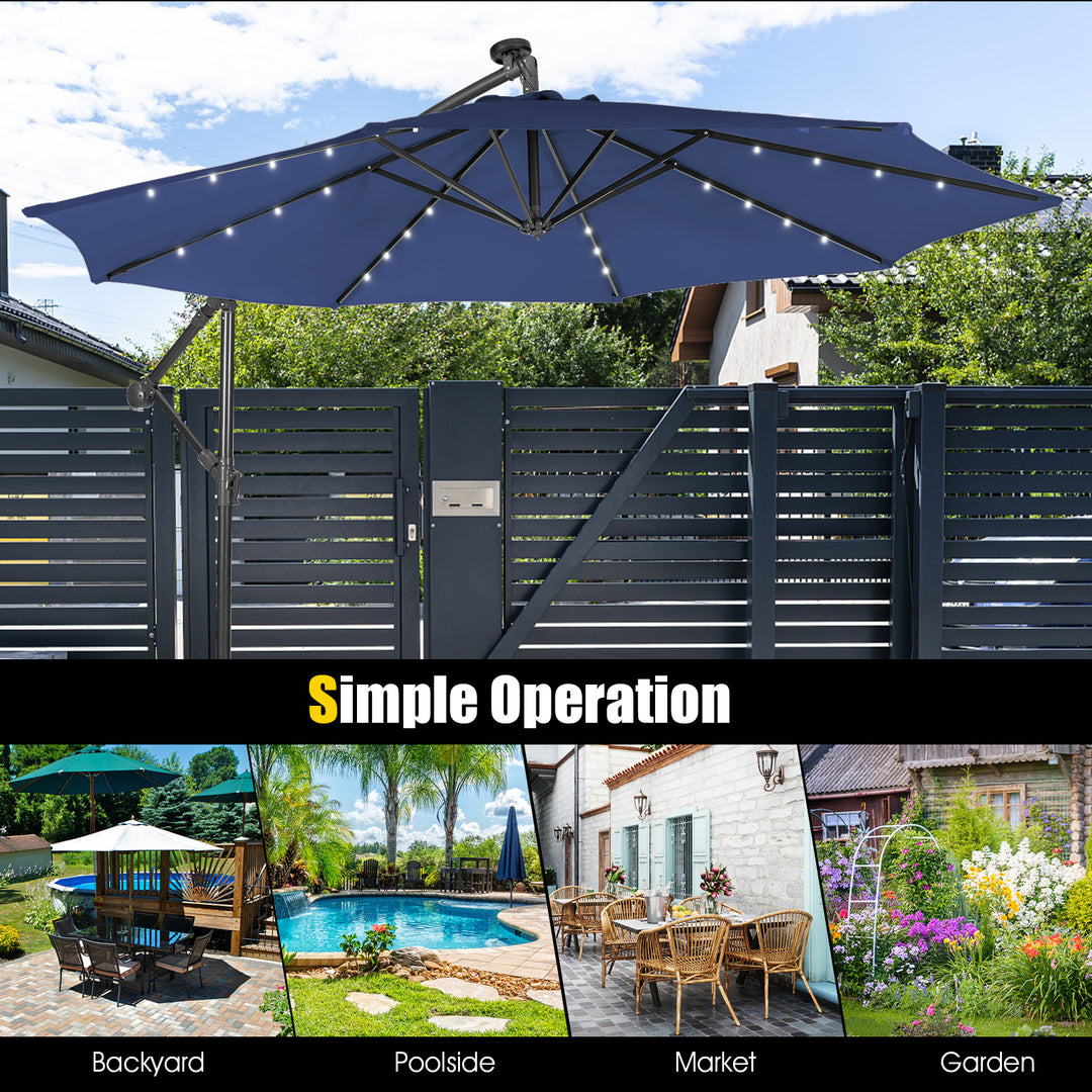 SAGE 10-Ft Solar Patio Umbrella