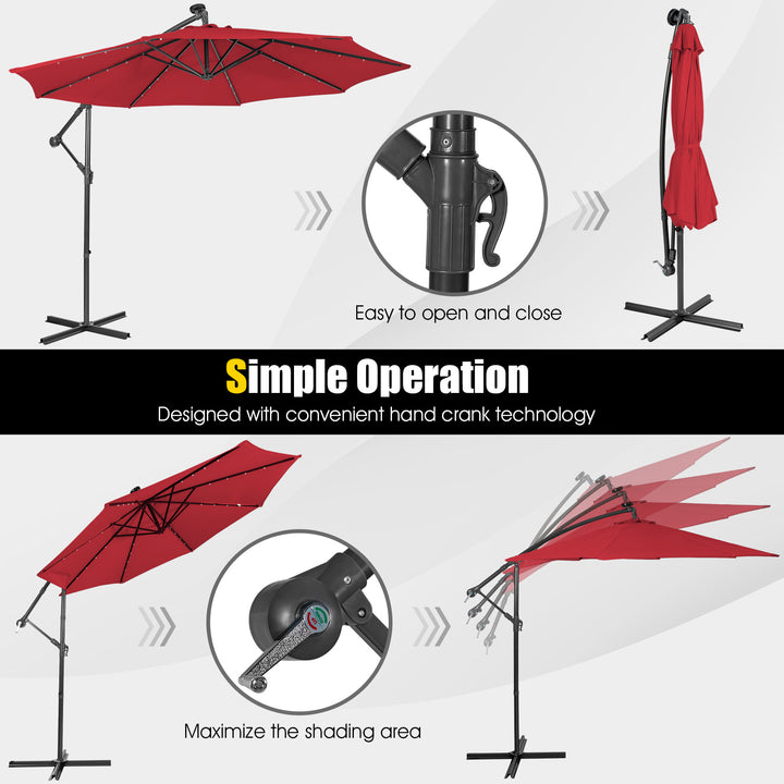 SAGE 10-Ft Solar Patio Umbrella