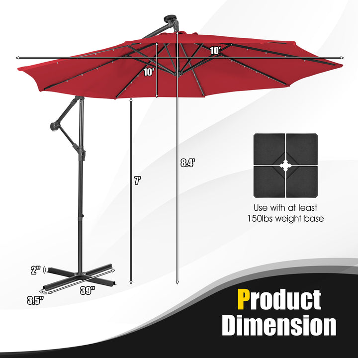 SAGE 10-Ft Solar Patio Umbrella