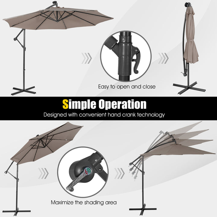 SAGE 10-Ft Solar Patio Umbrella